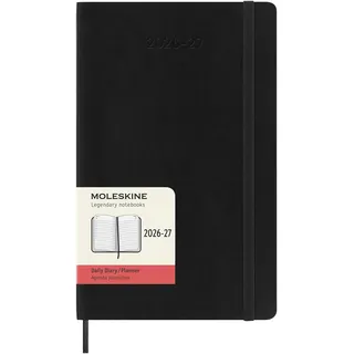 Moleskine Tageskalender 18 Monate A5 Schwarz 2026/2027