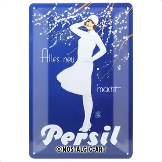 Nostalgic-Art Retro Blechschild, 20 x 30 cm, Persil – Weiße Dame Blau