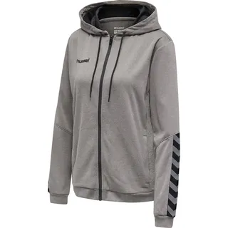 hummel Authentic Polyester Kapuzenjacke Damen grey melange XS