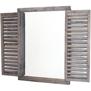 Spiegel originell, Fensteroptik Holzspiegel "Fenster"40 x 53 cm, Breite aufgeklappt 69 cm