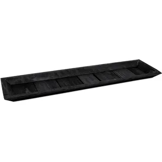 Holz Deko Tablett schwarz rechteckig 60cm - Kerzen Servier Brett Geschenk Platte