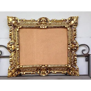 Generisch Bilderrahmen+Glas Antik Gold Rechteckig 45x37 Foto Spiegelrahmen Gemälderahmen Barockrahmen 24 x 30 cm Prunk rahmen 3047G Trans