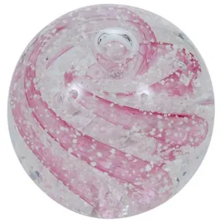 Traumkugel 237 (mittel) rote Spirale, nachtleuchtend 6,5-7cm - Glaskugel, Briefbeschwerer
