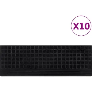 vidaXL Stufenmatte 25 x 75 cm Schwarz