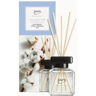 ipuro - erfrischender ipuro cotton fields Raumduft - dezenter Raumerfrischer mit pudrigen Vanille Noten - stilvoller Lufterfrischer in der Wohnung für ein puristisches Dufterlebnis 50 ml