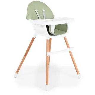 Cangaroo Kinderhochstuhl Gelato 2 in 1 Gurt, Kinderstuhl, Tisch verstellbar grün