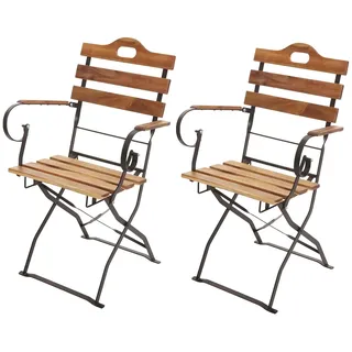 Proregal Gartenstuhl 55 x 49 x 88 cm braun 2 St.