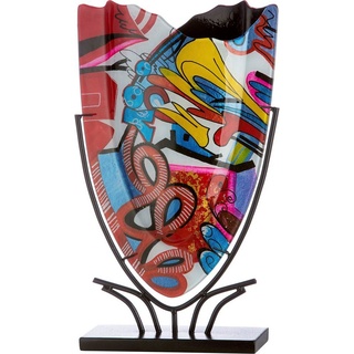 Casablanca by Gilde Dekovase Street Art (1 St), Vase aus Glas auf Metallständer, Höhe ca. 47 cm bunt