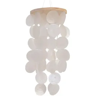 Kaemingk Dekohänger Kaemingk Deko-Anhänger Windspiel Capiz 36 cm weiß