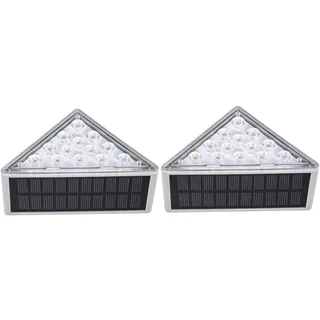 OSALADI 2st Solar-stufenlicht Solarleuchten Für Zaunpfosten Solar-außenleuchten Solarleuchten Für Den Außenbereich Treppenstufenlichter Led-deckleuchten Türdekoration Stk Weiß Wasserdicht