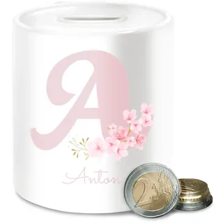 Spardose - Buchstaben Anfangsbuchstabe Name - Personalisierte Geschenke mit Anfangsbuchstaben I Geschenkideen mit Namen - Unisize - Weiß - Buchstabe trinkgeldkasse initialen a gelddose