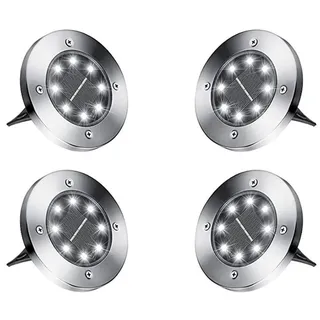 4x LED-Solar-Bodenstrahler