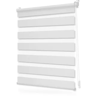 Lichtblick Duo Rollo ohne Bohren Blickdicht Weiß 100 cm x 130 cm (B x L)