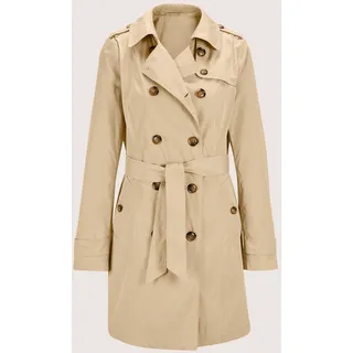 Madeleine Kurzer Trenchcoat mit Bindegürtel in beige, | Gr.: 34