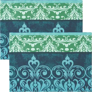 Erwin Müller Tischsets Paisley im 2er-Pack fleckabweisend blau Größe 35x50 cm