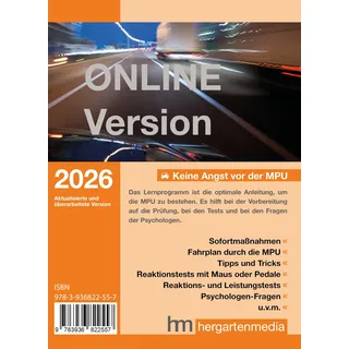 Hergarten-Media Keine Angst vor der MPU 2026. Code in Box: Online-Programm der bewährten Vorbereitungshilfe auf die Medizinisch-Psychologische Untersuchung