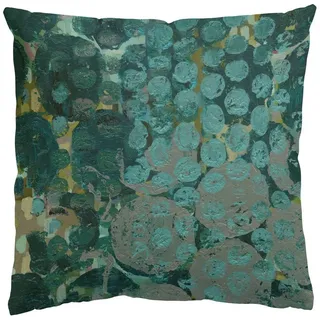 Bilderdepot24 Dekokissen drinnen Kissenhülle/ Sofakissen/ Zierkissen Kissenhülle türkis Muster, Bezug mit / ohne Füllung Zierkissen Outdoor Sofa Bett grün Ohne Innenkissen | 50 cm x 50 cm
