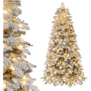 Costway Weihnachtsbaum mit 160 Funkelnden Kugeln LED 210 cm