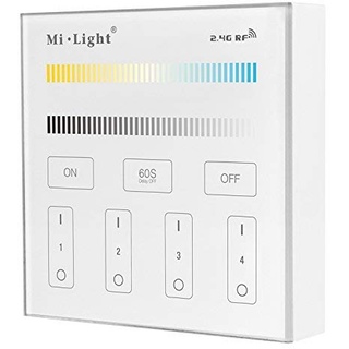 LIGHTEU®, Milight Miboxer DC3V Smart Panel Fernbedienung 4 Zonen 2,4 GHz RF Farbtemperatur und Helligkeit B2
