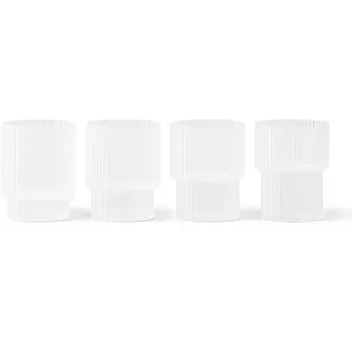 Ferm Living - Ripple Gläser, frosted (4er-Set)