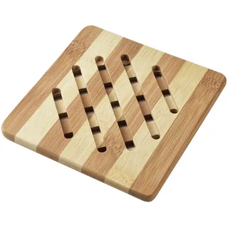 Mondex Topfuntersetzer, Beige, Holz, 15x15 cm, Küchenzubehör, Topfuntersetzer