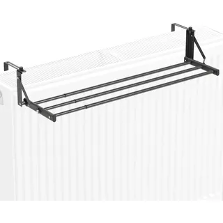 Handtuchhalter Heizkörper Aus ABS Und Carbonstahl, Ausziehbarer Wäscheständer Heizung, Heizkörper Wäschetrockner, Heizkörperregal, 120°C Hitzebeständig (Graue, teleskopierbare Ausführung, 50–95 cm)