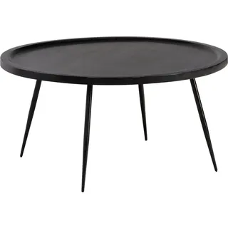 FineBuy Couchtisch FineBuy Wohnzimmertisch Massivholz 75 cm Sofatisch Tisch Rund Zeitlos
