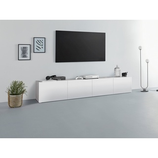 borchardt Möbel Lowboard Sophia, Breite 200 cm mit 4 Türen, stehend und hängend weiß