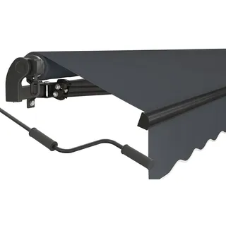 empasa Gelenkarmmarkise "START" manuelle Markise für Balkon, Aluminium-Gestell in anthrazit grau 250 cm x 200 cm