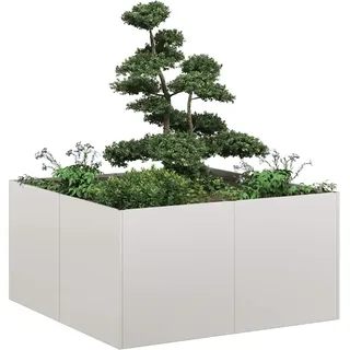 vidaXL Pflanzkübel 80 x 80 x 40 cm Weiß