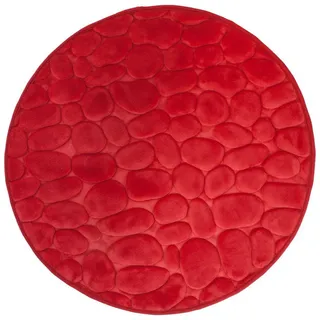 Euroshowers GmbH Badematte Memory Foam Bellarina Rot Ø60 cm, Memory funktion, Rutschhemmende Beschichtung auf der Unterseite, 100% polyester, memory foam (stoppning), latex SBR, Rund, Memory funktion, Rutschhemmende Beschichtung auf der Unterseite rot