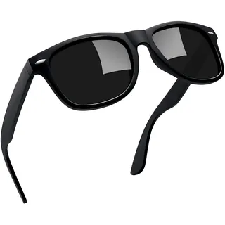 Joopin Klassische Sonnenbrille Herren Polarisiert Retro Rechteckig UV400 | Vintage-Look, Zeitlose Fassung, Unpolarisiert(Gelb), Metallnieten, Unisex, Superleicht, Fahren, Reisen, Einkaufen, Wandern - Einheitsgröße