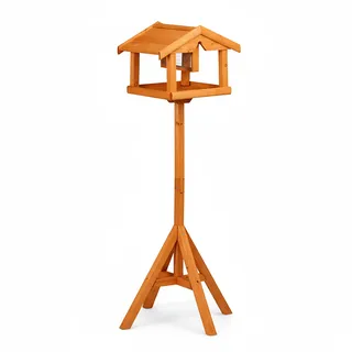 Relaxdays Vogelfutterhaus mit Ständer Orange