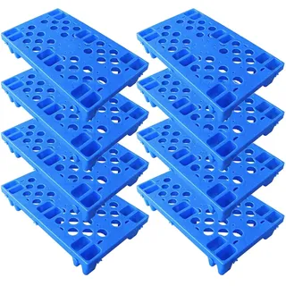 8x Leichtpalette Halbpalette, 50x30x10cm Universal Kunststoffpalette | Industriepalette mit Gitterstruktur Kunststoff Halbe Plastik Palette für Küche Balkon Abstellräume