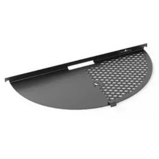 Natur24 Feuerschale Halbrunde Grillplatte 29 x 58 cm Anthrazit Naturstahl