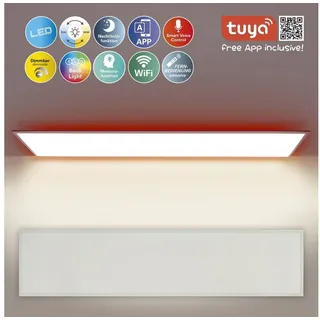 näve Smarte LED-Leuchte Smart Home LED Backlight Panel, Memoryfunktion, LED fest integriert, Farbwechsler, Hintergrund: RGB-Stripe; Nachtlicht-/Memoryfunktion; CCT; App; Fernb. weiß