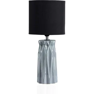 Pauleen 48024 Glossy Glow Tischlampe 20W grau&schwarz Keramik/Stoff NEU & OVP