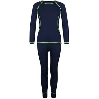TROLLKIDS Merino Baselayer Set Blau/Grün 116