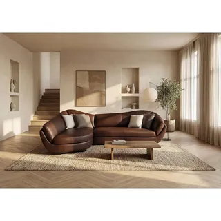 Ecksofa Leder 5-Sitzer - Ecke Links - Büffelleder - Braun - CAIPI von PASCAL MORABITO