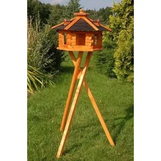 Deko-Shop-Hannusch XXL Vogelhaus Vogelhäuschen mit Ständer, Bitumschindeln, Vogelfutterhaus, Futtersilo, Silo