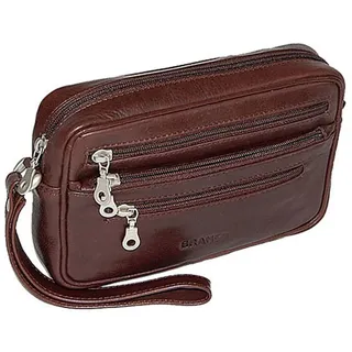 GoBago Moderne Leder Herren Handgelenktasche Herren Tasche (Braun) - M