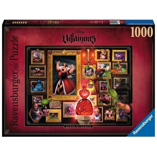 Ravensburger Puzzle Disney Villainous Queen of Hearts 1000 Teile, Puzzleteile bunt