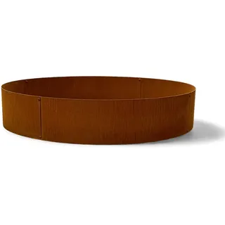 Czaja Pflanzring Ø 120 cm Edelrost, 20 cm Hoch - Rund Hochbeet Rost Pflanzgefäß Pflanzkübel Metallring Kräuterbeet Stahlring Stahl Ring