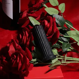 MMCCHB Kerzen mit niedriger Temperatur, romantische Kerzen, Tropfkerzen aus Wachs mit niedriger Hitze, Kerzen für Paare zum Valentinstag (Schwarz)