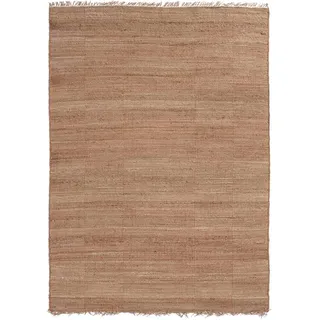 Teppich Ruanda aus Jute, handgefertigt im skandinavischen Stil, dunkelbraun, 200x300 cm