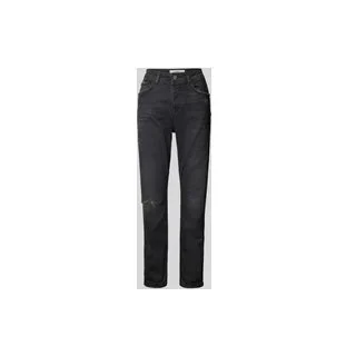 Slim Fit Jeans im Destroyed-Look, Graphit, 30