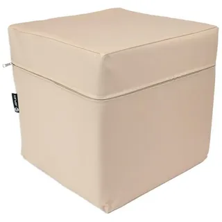 JEFlex Sitzwürfel Kunstleder 40 x 40 x 40 cm Beige