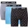 Everyday Cotton Stretch Boxershorts Swoosh Print/Grey/Uni Blue L 3er Pack