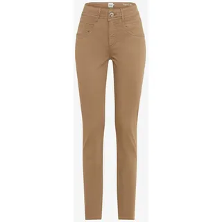 Brax Damen Röhrenjeans Style SHAKIRA S MOCHA BROWN, denim hellbraun, Gr. 42