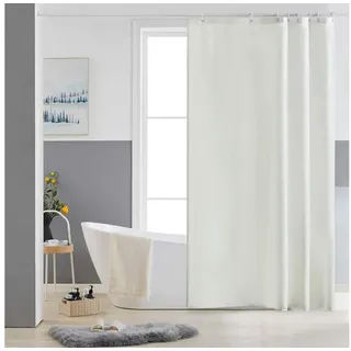 Furlinic Duschvorhang Duschvorhang 120x180 Textil Polyester Stoff Schimmelresistent beige
